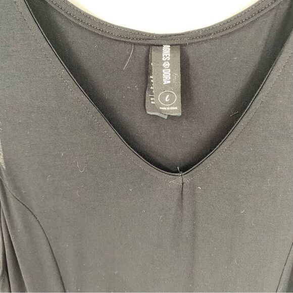 Agnes & Dora Women’s V Neck Sleeveless Black Maxi Dress size L - Picture 4 of 5